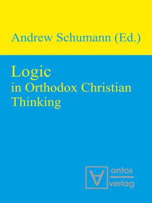 cover image of Logic in Orthodox Christian Thinking